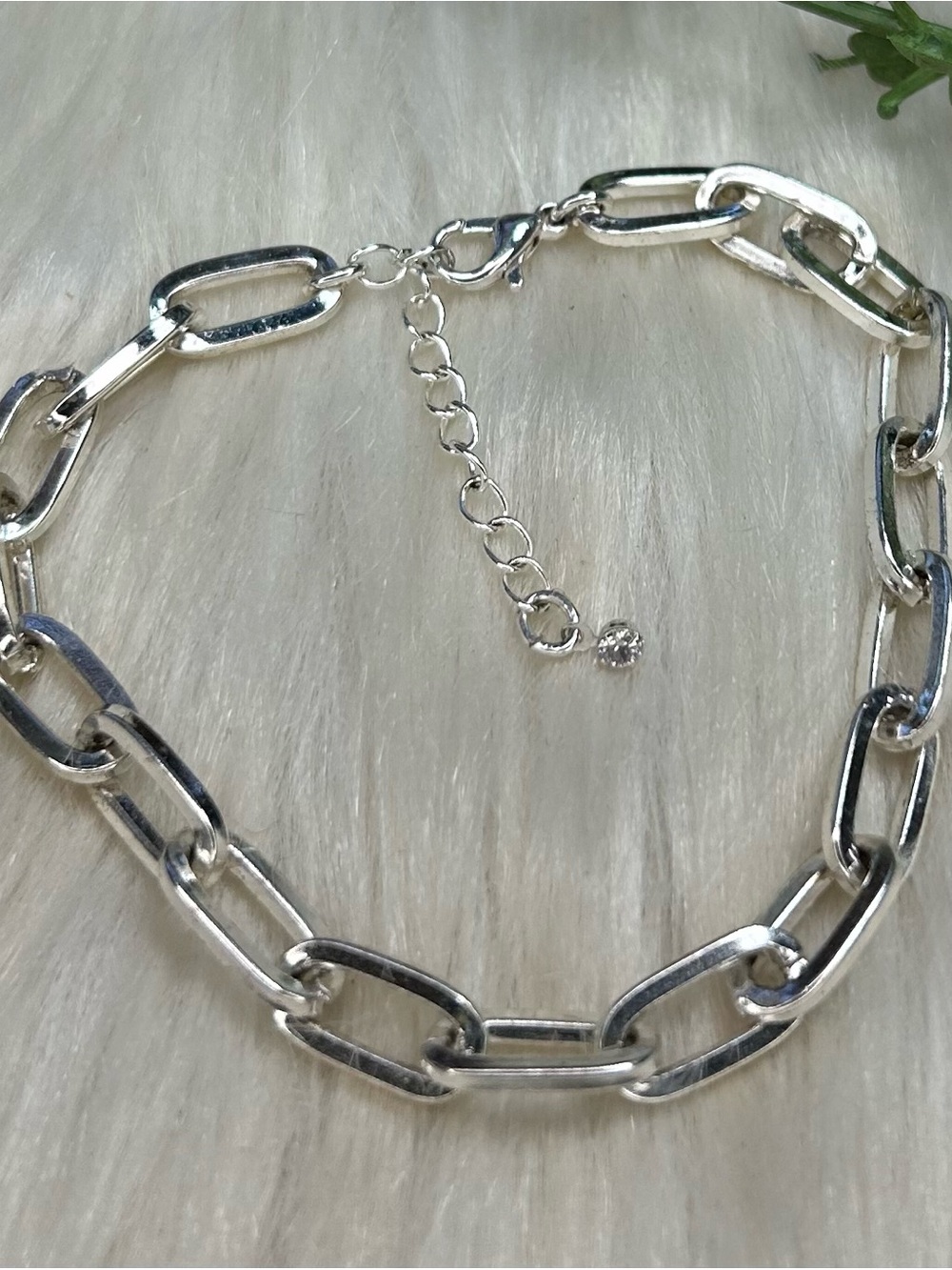 Link Chain silver tone Bracelet